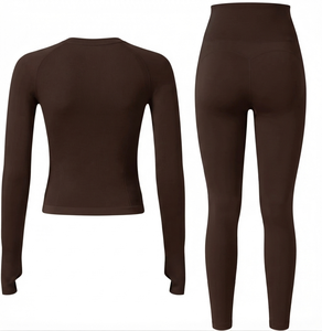 Wholesale Women's <b>Thermal</b> <b>Underwear</b> Crew Neck Elastic Waist 2-Piece Slim Fit Seamed Comfortable Quick Dry Base Layer Clothing - Product Image 2