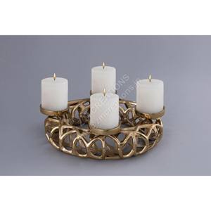 Support de bougie en aluminium fait main au design moderne, résistant à la chaleur, pour mariages et Noël, prix de gros d'usine de haute qualité - Product Image 1