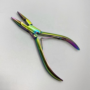 Pinza de Alta Calidad para Extensiones de Cabello de Acero Inoxidable, Logotipo Personalizado, Herramientas Sostenibles de Plasma Arcoíris para Micro Link, Beautivia - Product Image 2