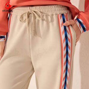 Womens Two-Piece Solid Lounge Set Long Sleeve Half-Zip Top Wide-Leg <b>Pants</b> Side Pockets Soft Comfortable Breathable - Product Image 4