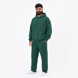 Ensemble de survêtements oversize en molleton épais, style streetwear, vente en gros, prêt pour la fabrication en usine - Product Image 1