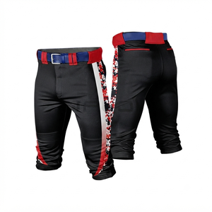 Pantalon de baseball personnalisé imprimé par transfert thermique, grande taille, short durable, uniforme d'équipe athlétique, tissu en maille respirant et extensible 100% - Product Image 1