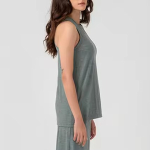 Débardeur en coton respirant pour femme, couleur unie, léger, sans manches, avec design personnalisé disponible - Product Image 4