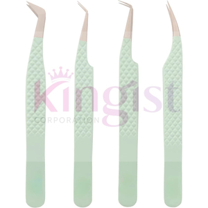 5 Pcs High <b>Precision</b> Stainless Steel Eyelash Tweezers Set Straight Curved Pointed Tip Lash Extension Tweezers Boxed - Product Image 1