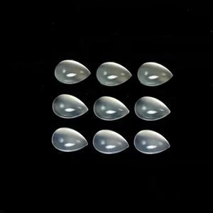 Piedra lunar blanca Natural de 5mm x 8mm, cabujón de pera plano, piedra preciosa suelta, joyería hecha a mano, piedra impresionante de Alibaba Gemstone - Product Image 3