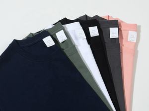 Produit neuf d'usine, 100% coton, poids lourd 280 grammes, t-shirts personnalisés, couleur personnalisée, col rond, surdimensionné, logo brodé, t-shirt pour femme - Product Image 2