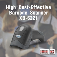 Escáner de Código de Barras 2D con Cable Syble Economic XB-6221, Lector de Códigos QR Portátil