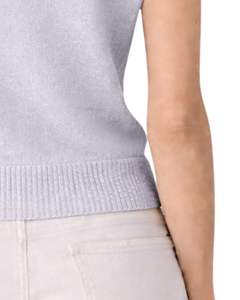 Suéter de Punto sin Mangas para Mujer, Color Gris Claro, Personalizado, con Bordado Floral, Cuello Redondo, Suave, Ligero, Informal, Chaleco de Verano, Top Elegante - Product Image 6