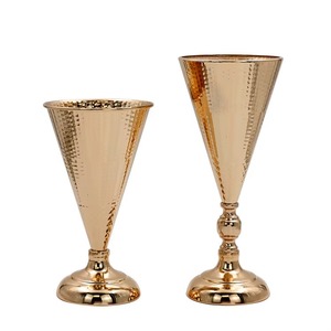 Traditional stainless steel tabletop vase Stainless steel decorative flower vase Tabletop wide mouth modern vase - Product Image 2