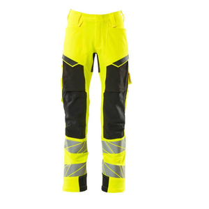 Pantalones de Trabajo de Seguridad para la Construcción, Directo de Fábrica, con Múltiples Bolsillos, Reflectantes, para Hombre - Product Image 4