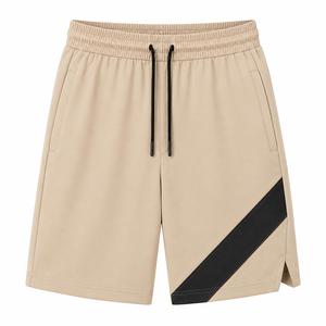 Shorts de sport pour hommes en toile écologique à séchage rapide, couleurs personnalisées, taille élastique avec cordon de serrage, longueur normale, décontracté et athlétique - Product Image 2