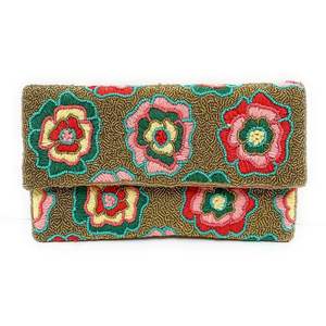 Bolso de mano de lujo con bordado de cuentas y diseño elegante, bolso de mano bordado con cuentas para mujer, para uso nocturno. - Product Image 6