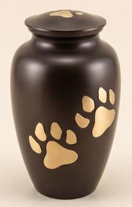 Metal Angel <b>Cat</b> Sleeping Pet Urn Cremation <b>Cat</b> Memorial Urn for Ashes <b>Black</b> Brass Dog Paw Customized Stylish Unique Cremation - Product Image 3