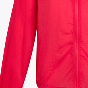 Veste de personnel unisexe rouge en micro-ripstop grande taille, légère, imperméable et coupe-vent, avec fermeture éclair intégrale et col montant - Product Image 2