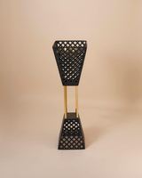 Brûleur d'encens Bakhoor géométrique en métal, brûleur d'Oud, aromathérapie, décoration parfumée pour la maison, export