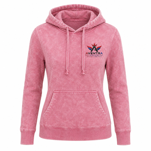 Sweat à capuche décontracté pour femme en molleton doux, délavé à l'acide, finition vintage, coupe décontractée, poche kangourou, confortable - Product Image 1