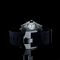 Montre de luxe automatique mécanique en acier inoxydable de qualité export, sportive, avec cadran en diamant, verre saphir et mouvement ETA VVS Moissanite