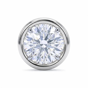 Pendientes de Diamante Cultivado en Laboratorio, Corte Brillante Redondo, 0.34CT, Oro Amarillo de 9K, para Hombre, con Marco Redondo de 4 Puntas, Joyería Fina, Venta al Por Mayor - Product Image 3