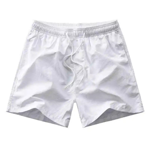 Shorts de plage décontractés pour hommes, design personnalisé, pour la natation et la salle de sport, logo imprimé sur soie personnalisé, 100% coton, séchage rapide, respirant - Product Image 3