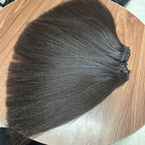 Extensiones de Cabello Humano Virgen con Ondas Profundas y Rizadas, de un Solo Donante, con Punta Plana, Clip, Cinta Adhesiva, Doble Trama - Product Image 1