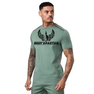 Men’s Sage Green Performance T Shirt Short Sleeve Athletic Workout Tee Breathable Running Fitness Gym Training Sportswear Top - Product Image 1