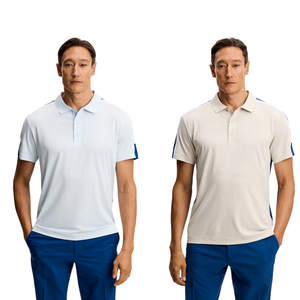 Polo de golf en maille respirante à séchage rapide, tissu jersey extensible, vêtements de sport personnalisés OEM ODM - Product Image 2