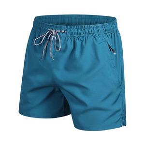 Shorts Bermuda pour homme à séchage rapide, gris uni, taille élastique, poches, style décontracté, shorts de sport - Product Image 4