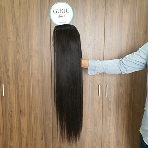Perruque en cheveux humains pré-plumés de 30 à 40 pouces avec fermeture à lacet HD 4x4 5x5 extensions noires transparentes pour femmes - Product Image 3