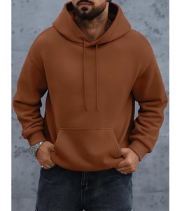 Nueva Colección Sudadera con Capucha para Hombre, 100% Algodón, Forrada, Manga Larga, Cuello Caído, Color Sólido, Cómoda, Tallas Grandes, Personalizable - Product Image 5
