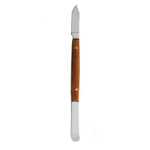 Espátula de cera para laboratorio dental con hoja larga de acero inoxidable y mango de madera, herramienta para mezclar y tallar cera - Product Image 2