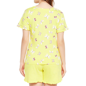 Ensemble haut et short pour femme, qualité supérieure, très populaire, été, manches courtes, uni, personnalisable, deux pièces. - Product Image 3
