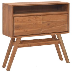 Tavolo Console in Legno di Teak Naturale Massiccio, Dimensioni Standard - Product Image 1