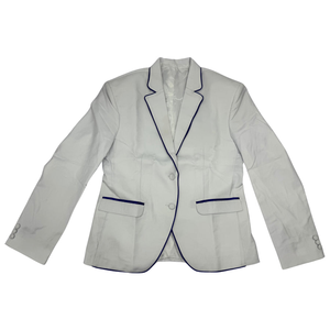 Blazer universitaire à double bordure, doublé, en coton biologique, sur mesure, avec logo ZPB Sorority Chapter, prêt à être expédié - Product Image 1