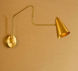 Brass Geometric <b>Wall</b> <b>Sconce</b> Art Deco Design Indoor <b>Lighting</b> Home Office Decor Durable Finish Calvin Handicraft 100% Diwali - Product Image 3