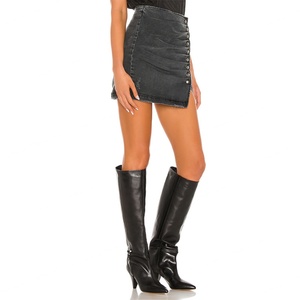 Jupe en jean moderne pour femme, qualité supérieure, taille haute, pour un style décontracté, tenue d'été et mode quotidienne - Product Image 3