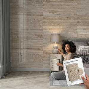 Carreaux de sol en porcelaine polie et émaillée antidérapante Voyega Travertine Beige 800x1600mm pour piscine, vente en gros - Product Image 5