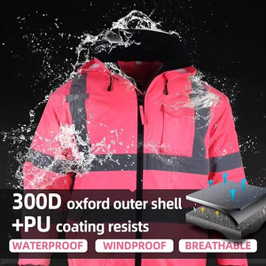 Reflective Fluorescent Hi-Vis Eco-Friendly Quick Dry Quilted Cotton Breathable Body Cooling Safety <b>Jacket</b> <b>for</b> <b>Men's</b> Construction - Product Image 5