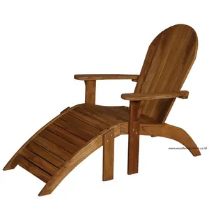 Adrion Deck Chair Teak Wood Sun Lounger Wooden Beach Chair Made in Indonesia For Outdoor Furniture