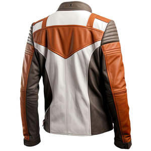 Chaqueta de Motero de Invierno para Hombre, de Piel de Oveja Genuina, con Lona, Diseño Nuevo, de Alta Calidad, Resistente al Viento e Impermeable, con Logotipo Personalizado - Product Image 2