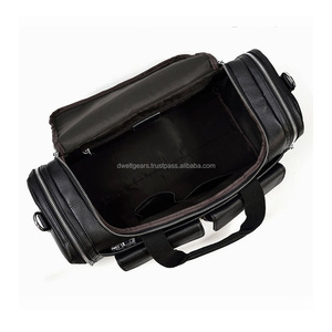 Sac de voyage en toile avec garniture en cuir, sac de week-end vintage, logo personnalisé, fournisseur OEM, marque privée, vente en gros - Product Image 2