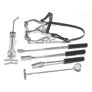 Kit Dental Equino Manual Personalizado de Acero Inoxidable, Espéculos, Calibradores Bucales y 3 Flotadores Dentales para Cuidado Veterinario Equino y de Ponis - Product Image 1