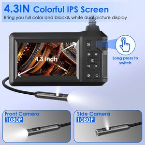 Endoscopio Industriale 1080P a Doppia Lente con 8 Luci LED, Schermo a Colori da 4.3 Pollici, Impermeabile IP67, Cavo da 5 Metri, Boroscopio da 8mm - Product Image 2