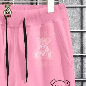 Ensemble de survêtement unisexe rose tendance, vente en gros OEM, logo personnalisé, tenue décontractée, ensemble jogging, sweat-shirt et pantalon de survêtement respirant pour l'hiver - Product Image 4