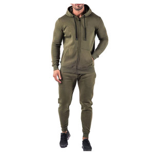 2026 OEM/ODM Custom Made <b>Zip</b>-<b>Up</b> Tracksuit Lightweight Breathable Men's Gym Fitness Matching 2 Piece Zipper Tracksuit Set - Product Image 2