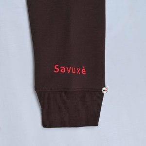 Sudadera de Cuello Redondo Marrón para Hombre de Calidad Premium, Corte Regular, Logotipo de Signo de Interrogación Bordado, Ropa Casual de Otoño con Servicio OEM - Product Image 4