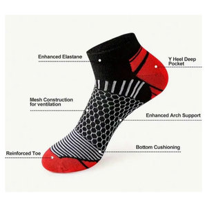 Multi Colored Six Pair Pack Short Athletic Sport Footwear Breathable Comfortable Everyday Training Running Gym Casual Low Cut - Product Image 2