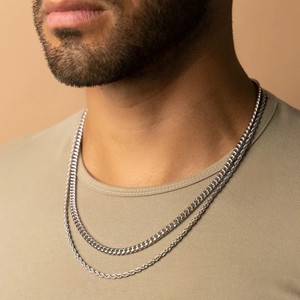 Premium Quality 3MM <b>Rope</b> <b>Chain</b> Sterling Silver Gold Plated Stylish Necklace Trendy Mens Hip Hop Jewelry Durable Statement Piece - Product Image 1