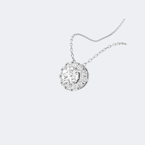 Collier solitaire en diamant rond serti de griffes 0,70 carat total - Product Image 5