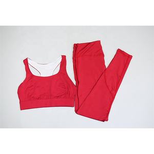 Vente en gros Ensemble de 2 pièces de fitness soutien-gorge de sport sexy en forme de U pour femmes Tenue de yoga sans couture 2 pièces Tenue de yoga fitness pour femmes - Product Image 2