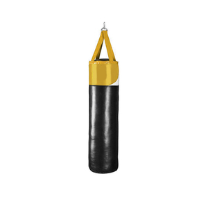 Sac de frappe lourd à suspendre en cuir PU noir et jaune, rempli de sable, pour l'entraînement des adultes - Product Image 1